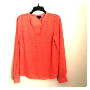 The Limited Sheer Orange Top